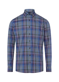 Finshley & Harding Męska koszula biznesowa Mężczyźni Modern Fit Bawełna granatowy w kratkę ze sklepu vangraaf w kategorii Koszule męskie - zdjęcie 186274506