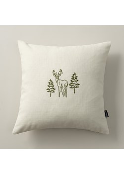 Poszewka na poduszkę Forest Deer  43x43 cm ze sklepu dekoria.pl w kategorii Dekoracje bożonarodzeniowe - zdjęcie 186274667