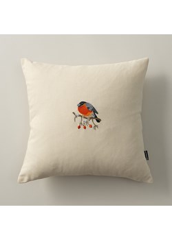Poszewka na poduszkę Robin on Branch  43x43 cm ze sklepu dekoria.pl w kategorii Dekoracje bożonarodzeniowe - zdjęcie 186274675