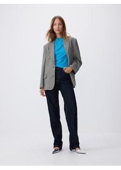 Reserved - Jeansy straight z wysokim stanem - granatowy ze sklepu Reserved w kategorii Jeansy damskie - zdjęcie 186278617