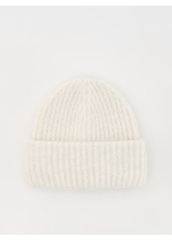 Reserved - Czapka beanie z domieszką wełny - złamana biel ze sklepu Reserved w kategorii Czapki zimowe damskie - zdjęcie 186282526
