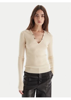 Patrizia Pepe Sweter 2K0331/K7S0-ecW405 Écru Regular Fit ze sklepu MODIVO w kategorii Swetry damskie - zdjęcie 186283878