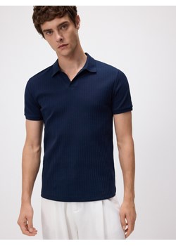 Reserved - Koszulka polo slim - granatowy ze sklepu Reserved w kategorii T-shirty męskie - zdjęcie 186286618