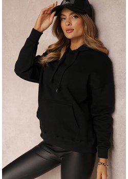 Czarna Bluza Kangurka z Polarem Monei ze sklepu renee.pl w kategorii Bluzy damskie - zdjęcie 186287578
