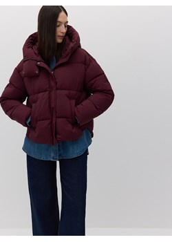 Reserved - Pikowana kurtka z kapturem - burgundowy ze sklepu Reserved w kategorii Kurtki damskie - zdjęcie 186287947