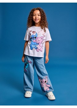 Sinsay - Bawełniana koszulka Stitch - biały ze sklepu Sinsay w kategorii Bluzki dziewczęce - zdjęcie 186288106