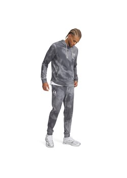 Męskie spodnie dresowe UA Rival Terry AOP Jogger Q1 - szare ze sklepu Sportstylestory.com w kategorii Spodnie męskie - zdjęcie 186288376
