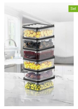 Violeta Home Pojemniki (6 szt.) w kolorze czarnym - 250 ml ze sklepu Limango Polska w kategorii Pojemniki kuchenne - zdjęcie 186289216