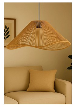 ABERTO DESIGN Lampa wisząca w kolorze beżowym - wys. 55 x Ø 45 cm ze sklepu Limango Polska w kategorii Oświetlenie - zdjęcie 186289238