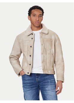 Guess Kurtka z imitacji skóry M5BL0I W2500 Beżowy Regular Fit ze sklepu MODIVO w kategorii Kurtki męskie - zdjęcie 186290985