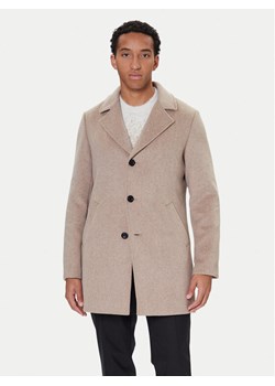 Guess Płaszcz wełniany M4BL3S WGJ82 Beżowy Slim Fit ze sklepu MODIVO w kategorii Płaszcze męskie - zdjęcie 186291035