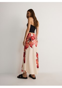 Reserved - Spódnica z wiskozy i lnu - wielobarwny ze sklepu Reserved w kategorii Spódnice - zdjęcie 186292345