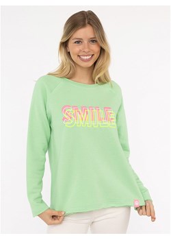Zwillingsherz Koszulka &quot;Smile&quot; w kolorze zielonym ze sklepu Limango Polska w kategorii Bluzki damskie - zdjęcie 186292826