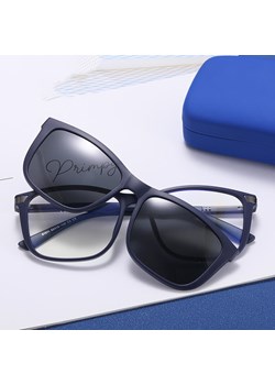 2w1 Okulary do komputera + nakładka przeciwsłoneczna na magnes Clip-On 25160C granatowy ze sklepu Stylion w kategorii Okulary zerówki damskie - zdjęcie 186293156