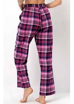 Flanelowe spodnie damskie w kratę LHE 490, Kolor fuksja-wzór, Rozmiar S, Key ze sklepu Primodo w kategorii Piżamy damskie - zdjęcie 186295475