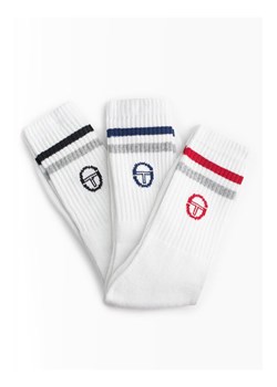 Sergio Tacchini 3-pack białe skarpetki damskie 1003, Kolor biały-wzór, Rozmiar 35-38, Sergio Tacchini ze sklepu Intymna w kategorii Skarpetki damskie - zdjęcie 186296276