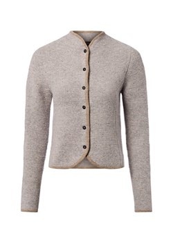 Franco Callegari Wełniany kardigan damski Kobiety Wełna szary wypukły wzór tkaniny ze sklepu vangraaf w kategorii Swetry damskie - zdjęcie 186299546