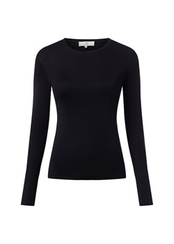 IPURI Damska koszulka z długim rękawem Kobiety Bawełna czarny jednolity ze sklepu vangraaf w kategorii Bluzki damskie - zdjęcie 186299565