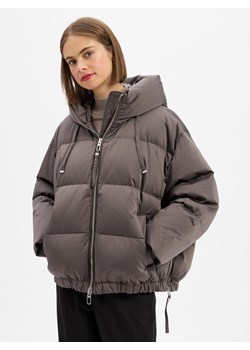 DUNO Damska kurtka puchowa - Heka Kobiety taupe jednolity ze sklepu vangraaf w kategorii Kurtki damskie - zdjęcie 186299599