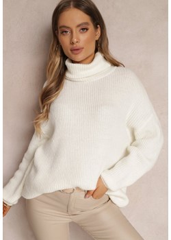 Biały Golf Oversize Malia ze sklepu renee.pl w kategorii Swetry damskie - zdjęcie 186302376