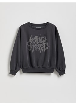 Reserved - Bluza z aplikacją - ciemnoszary ze sklepu Reserved w kategorii Bluzy dziewczęce - zdjęcie 186302616