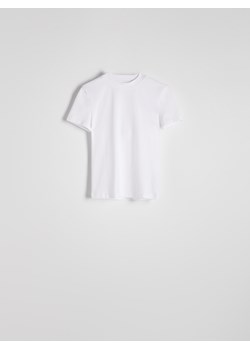 Reserved - T-shirt regular - biały - id: 3363P-00X - marki Reserved - 186302648 Reserved - T-shirt regular - biały ze sklepu Reserved w kategorii Bluzki damskie - zdjęcie 186302648
