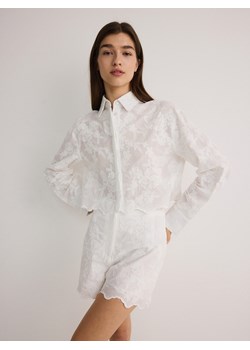 Reserved - Koszula z haftem - złamana biel ze sklepu Reserved w kategorii Koszule damskie - zdjęcie 186303178