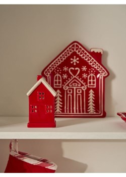 Sinsay - Świecznik z motywem zimowym w kształcie domka - czerwony ze sklepu Sinsay w kategorii Świeczniki - zdjęcie 186304138