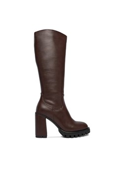 Kozaki Nine West CEO-HALA-01 Brązowy ze sklepu eobuwie.pl w kategorii Kozaki damskie - zdjęcie 186304197
