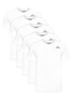 Kappa Komplet 5 t-shirtów Logo Myrto 322563W Biały Regular Fit ze sklepu MODIVO w kategorii T-shirty męskie - zdjęcie 186304395