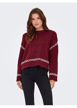 ONLY Sweter w kolorze bordowym ze sklepu Limango Polska w kategorii Swetry damskie - zdjęcie 186309257