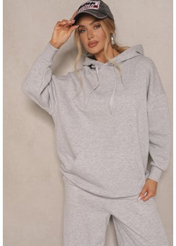 Jasnoszara Bluza z Kapturem Foss ze sklepu renee.pl w kategorii Bluzy damskie - zdjęcie 186309449