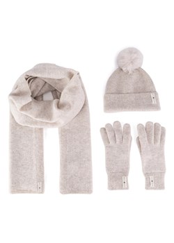 Zestaw czapka, szalik i rękawiczki Beverly Hills Polo Club BHPC-WC-002-AW24 Beżowy ze sklepu eobuwie.pl w kategorii Rękawiczki damskie - zdjęcie 186313628