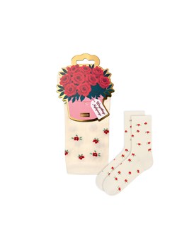 Skarpetki Wszystkiego Najlepszego Róże ze sklepu Sklep SOXO w kategorii Skarpetki damskie - zdjęcie 186314529