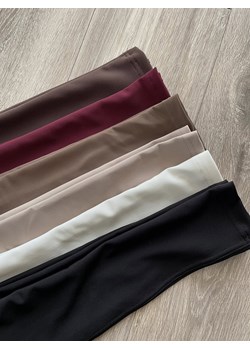 legginsy prążek push up mielczarkowski polski produkt  - bordo ze sklepu STYLOWO w kategorii Spodnie damskie - zdjęcie 186314639