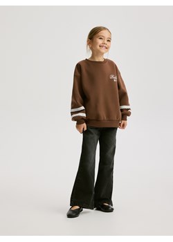 Reserved - Bluza z haftem - ciemnobrązowy - id: 271FA-89X - marki Reserved - 186314848 Reserved - Bluza z haftem - ciemnobrązowy ze sklepu Reserved w kategorii Bluzy dziewczęce - zdjęcie 186314848