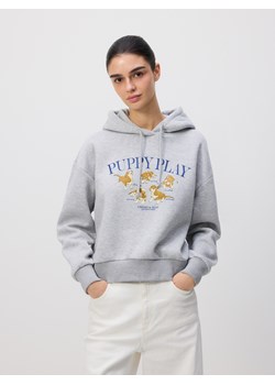 Reserved - Bluza french terry z nadrukiem - jasnoszary - id: VG117-09M - marki Reserved - 186319015 Reserved - Bluza french terry z nadrukiem - jasnoszary ze sklepu Reserved w kategorii Bluzy damskie - zdjęcie 186319015