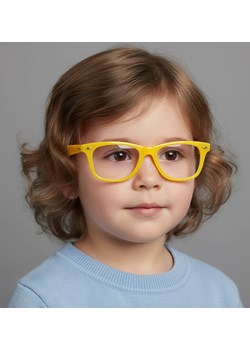 Okulary dziecięce zerówki prostokątne oprawki korekcyjne PK10C ciemno-żółty ze sklepu Stylion w kategorii Akcesoria dziecięce - zdjęcie 186319766