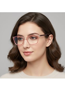 Damskie kocie oprawki korekcyjne okulary zerówki TR-99D bezbarwny/czerwony ze sklepu Stylion w kategorii Oprawki do okularów damskie - zdjęcie 186319775