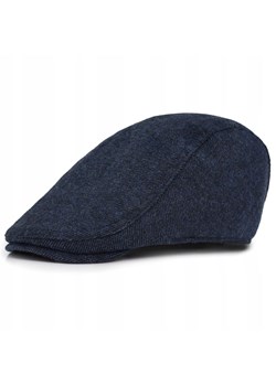 Kaszkiet Wełniany, Jesienno-Zimowy - Pako Jeans - Granat CPAPJNSKASZKIET1472 ze sklepu JegoSzafa.pl w kategorii Kaszkiety męskie - zdjęcie 186319987