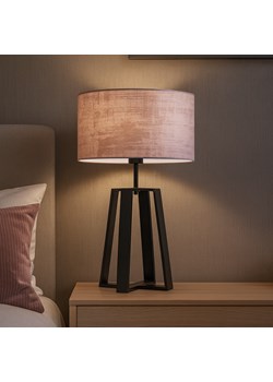 Elegancka lampa stołowa na czworonożnym stelażu THOR VELUR z abażurem w kolorze pudrowego różu - id: 11509 - marki Ciekot Partners Sp. Z O. O. - 186320769 Elegancka lampa stołowa na czworonożnym stelażu THOR VELUR z abażurem w kolorze pudrowego różu ze sklepu Lysne w kategorii Lampy stołowe - zdjęcie 186320769