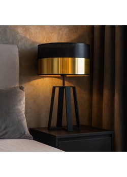 Designerska lampa stołowa do salonu czarno-złota glamour THOR GLAM - id: 12432 - marki Ciekot Partners Sp. Z O. O. - 186320777 Designerska lampa stołowa do salonu czarno-złota glamour THOR GLAM ze sklepu Lysne w kategorii Lampy stołowe - zdjęcie 186320777