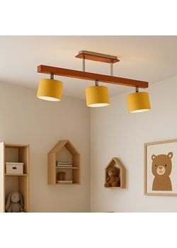 Drewniana lampa sufitowa 3-punktowa do pokoju dziecięcego HOLLYWOOD z regulowanymi kloszami ze sklepu Lysne w kategorii Lampy wiszące - zdjęcie 186320829