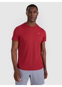 Męska koszulka treningowa 4F 4FWAW25TFTSM1458 - czarwona ze sklepu Sportstylestory.com w kategorii T-shirty męskie - zdjęcie 186321328