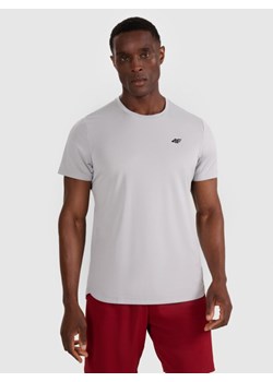 Męska koszulka treningowa 4F 4FWAW25TFTSM1459 - szara ze sklepu Sportstylestory.com w kategorii T-shirty męskie - zdjęcie 186321336