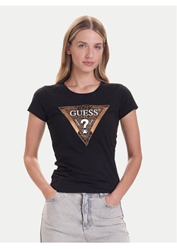 Guess T-Shirt W5BI28 J1314 Czarny Slim Fit ze sklepu MODIVO w kategorii Bluzki damskie - zdjęcie 186323175