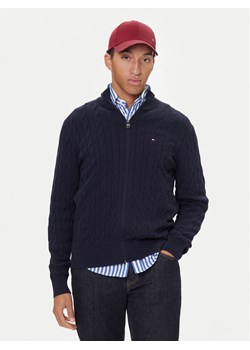 Tommy Hilfiger Kardigan MW0MW40440 Granatowy Regular Fit ze sklepu MODIVO w kategorii Swetry męskie - zdjęcie 186323286