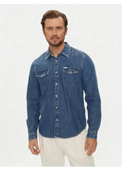 Guess Jeans Koszula jeansowa M4YH55 D5EI1 Granatowy Slim Fit ze sklepu MODIVO w kategorii Koszule męskie - zdjęcie 186323305