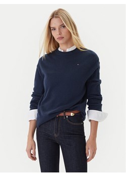 Tommy Hilfiger Sweter WW0WW46438 Granatowy Regular Fit ze sklepu MODIVO w kategorii Swetry damskie - zdjęcie 186323547
