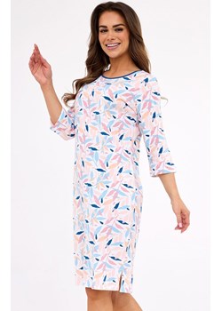 Bawełniana koszula nocna plus size 464/457 Hannah, Kolor biało-różowo-niebieski, Rozmiar 3XL, Cornette ze sklepu Primodo w kategorii Koszule nocne - zdjęcie 186325765